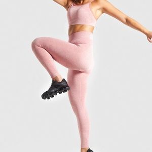 Gymshark Flex Set- Pink/White- Worn once